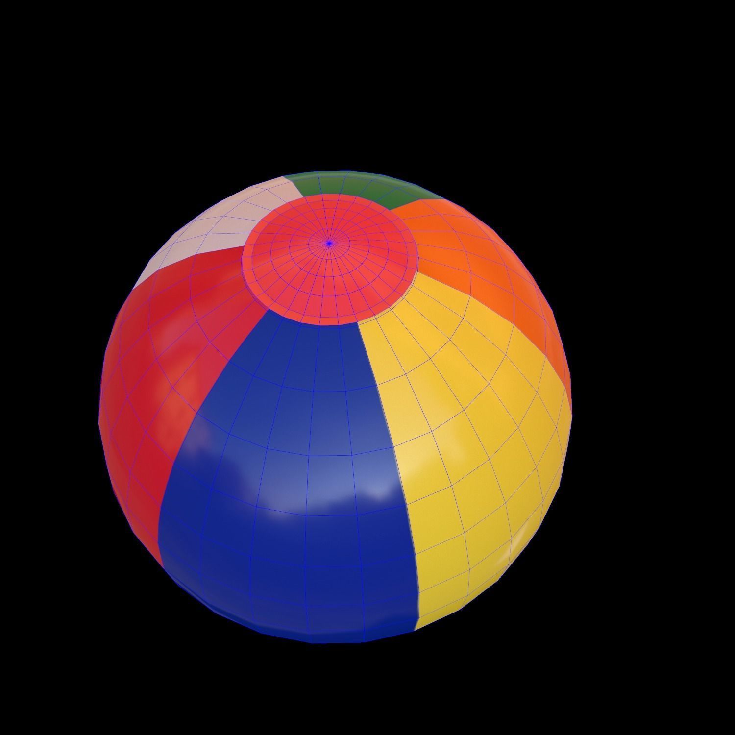 Waterpool ball sports low poly 3d model  Low-poly 3D model_2