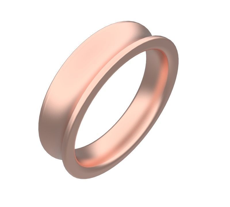 Concave Gents Wedding Band 3D print model_3