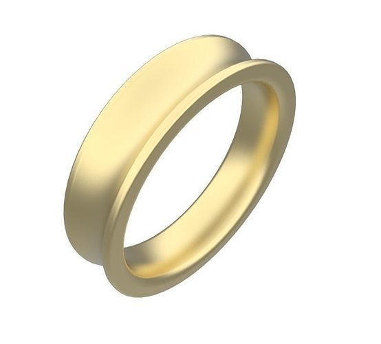 Concave Gents Wedding Band 3D print model