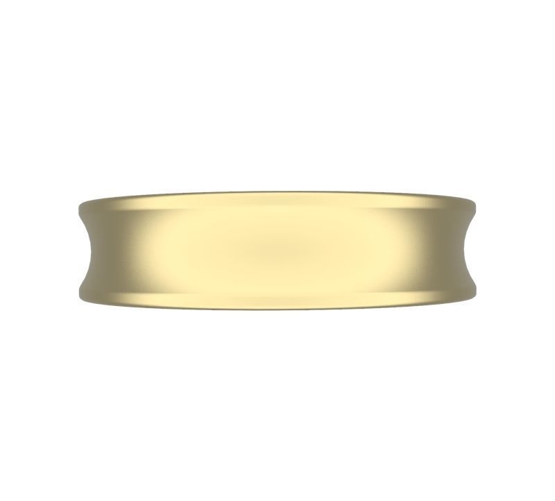 Concave Gents Wedding Band 3D print model_2