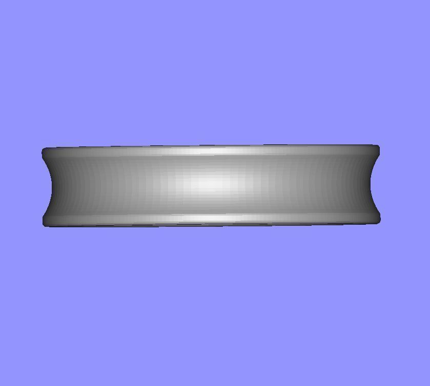 Concave Gents Wedding Band 3D print model_7