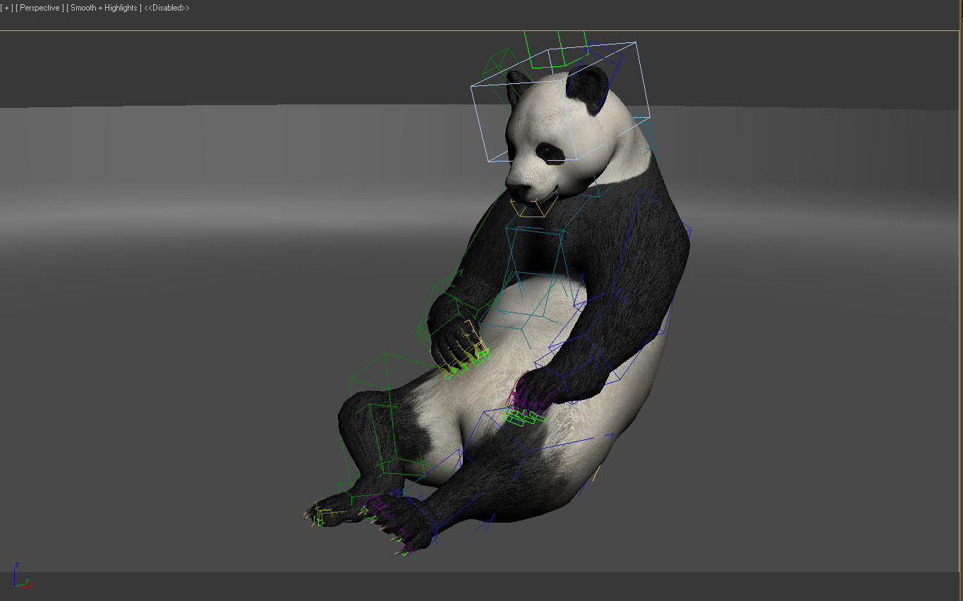 Panda -Lowpoly bear Low-poly 3D model_9