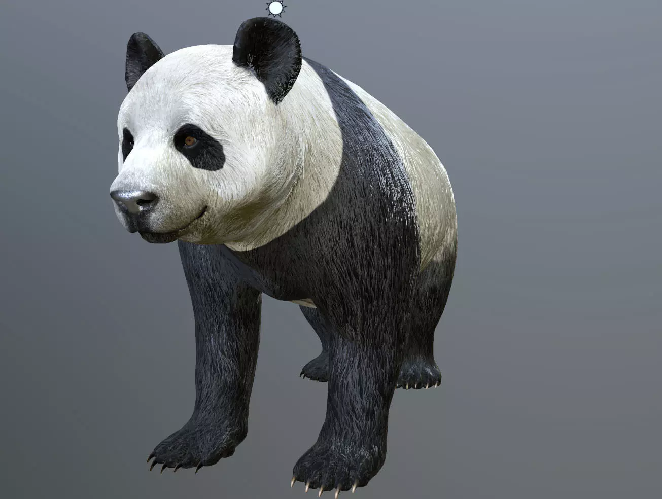 Panda -Lowpoly bear Low-poly 3D model_0