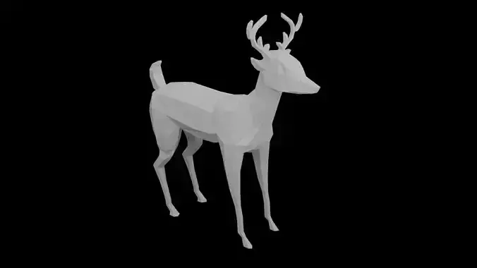 low poly deer