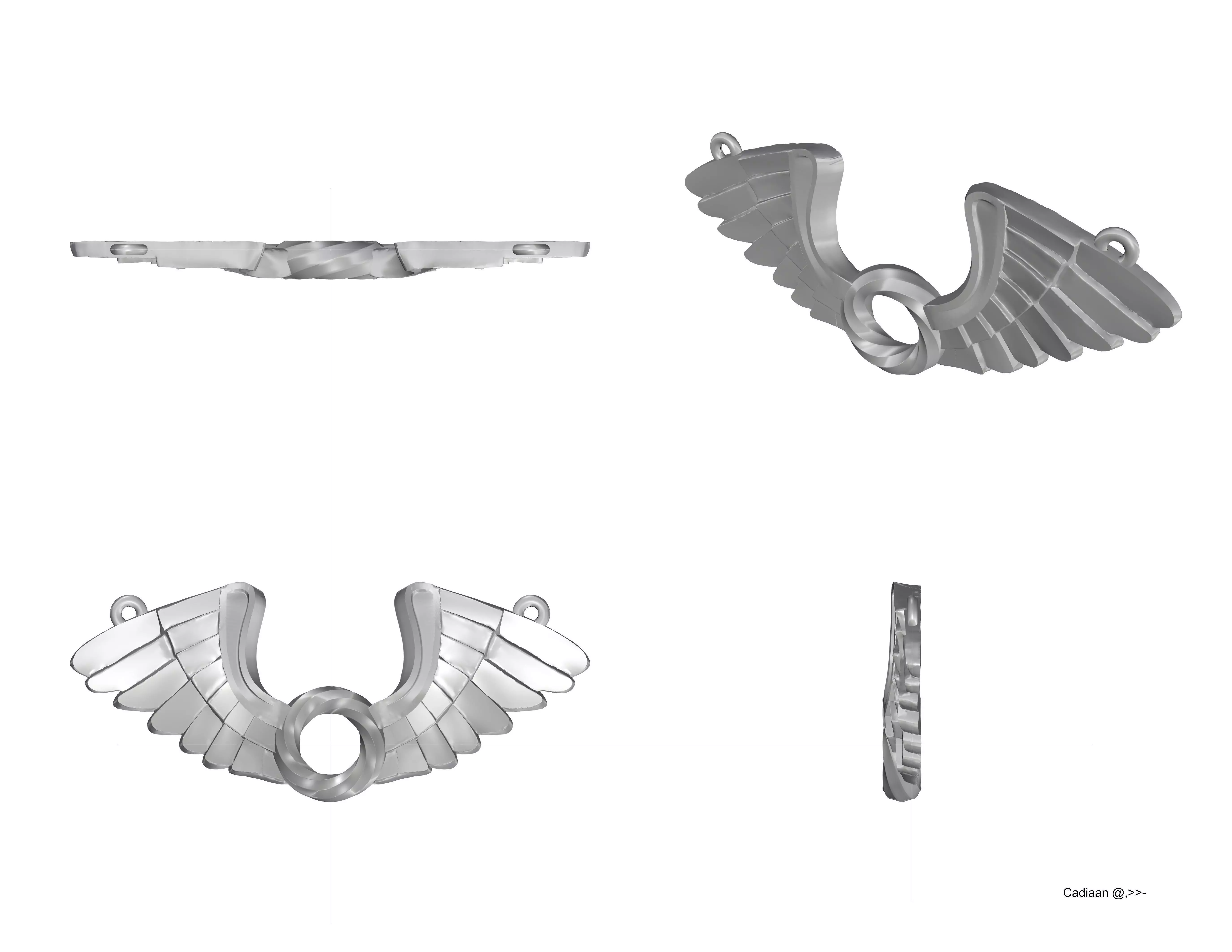 Wing Pendent 3D print model