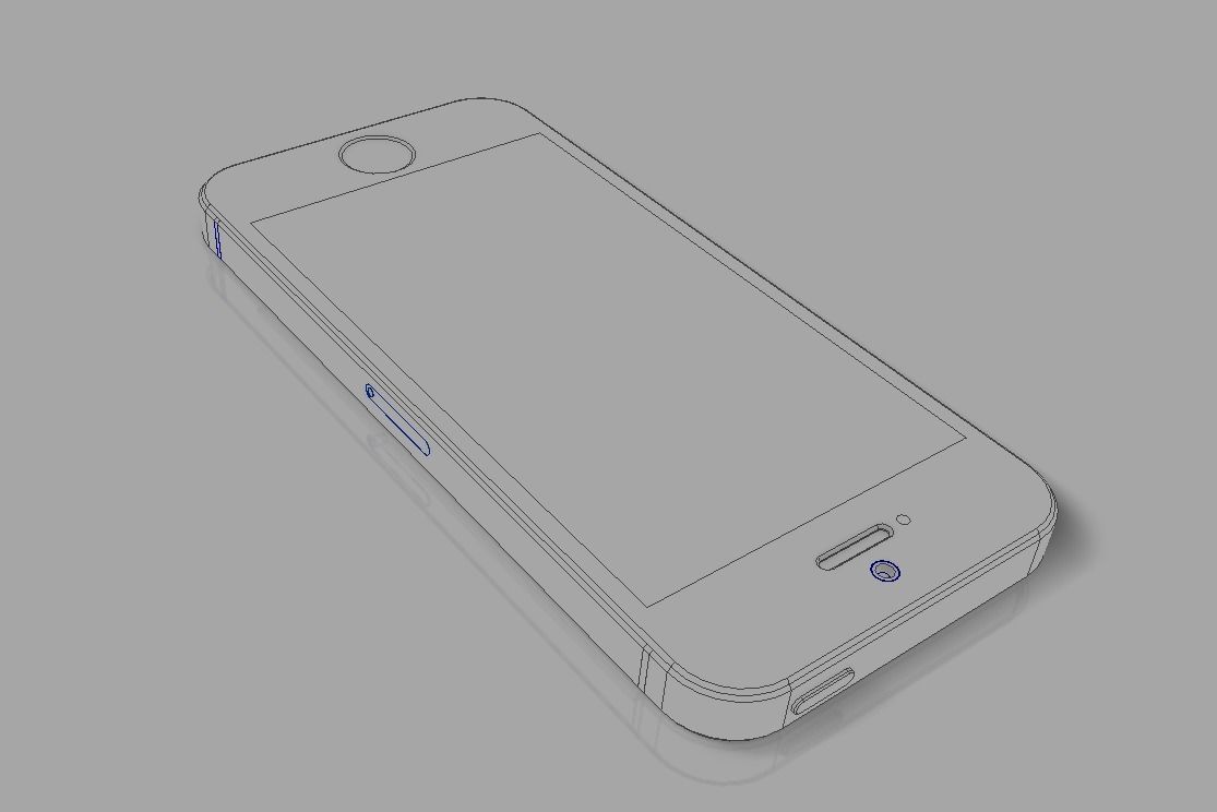 iPhone 5s 3D Model 3D model_12