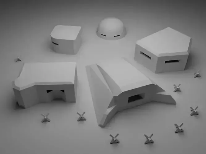 War Pillboxes 3D print model War Pillboxes 3D print model