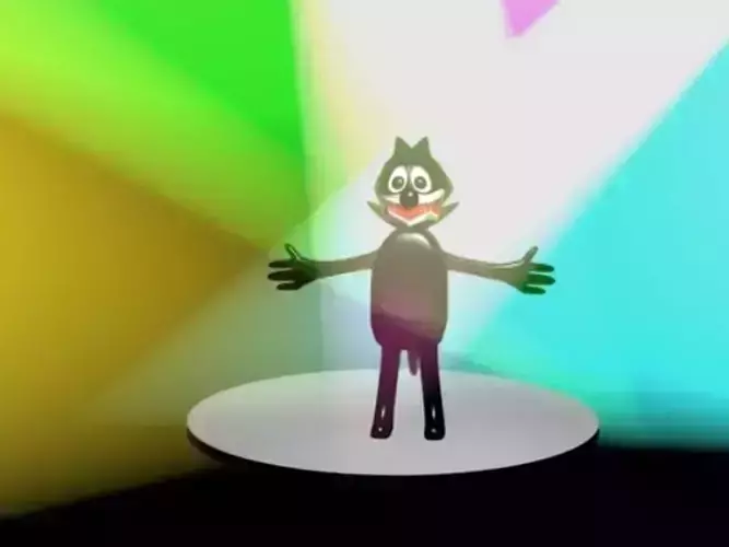 cartoon cat Free low-poly 3D model