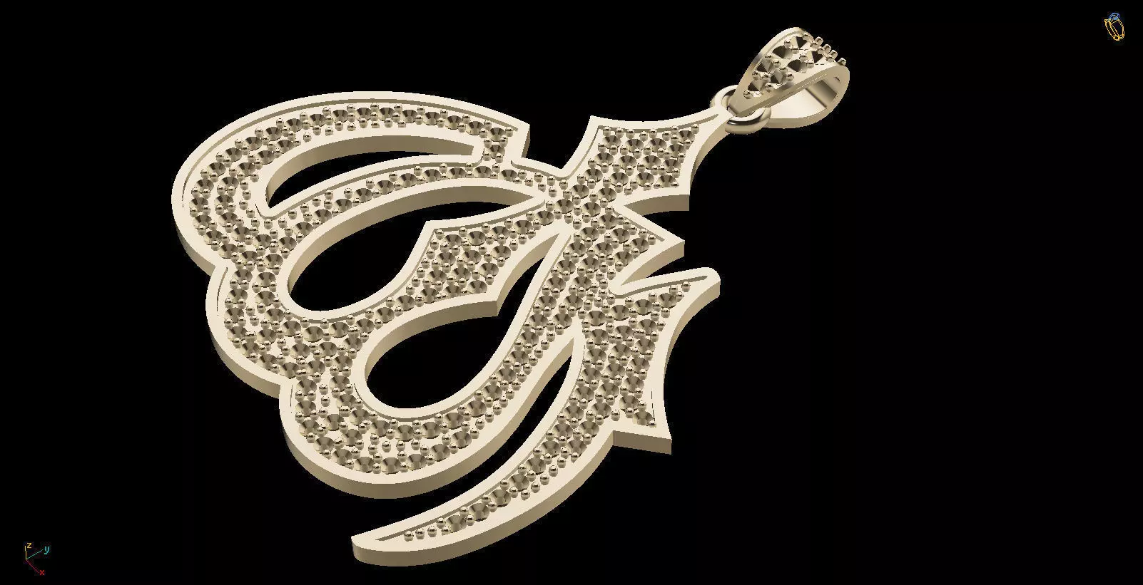 Allah Necklaces jewellery 3d print model 3D print model_0