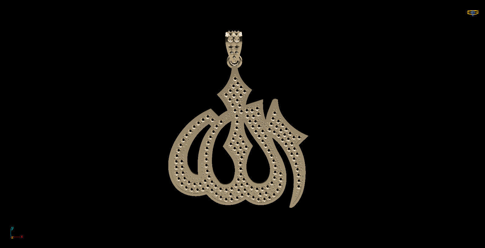 Allah Necklaces jewellery 3d print model 3D print model_3