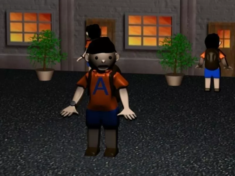 child school boy Free low-poly 3D model