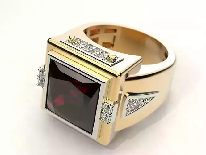 Ring with a large precious stone