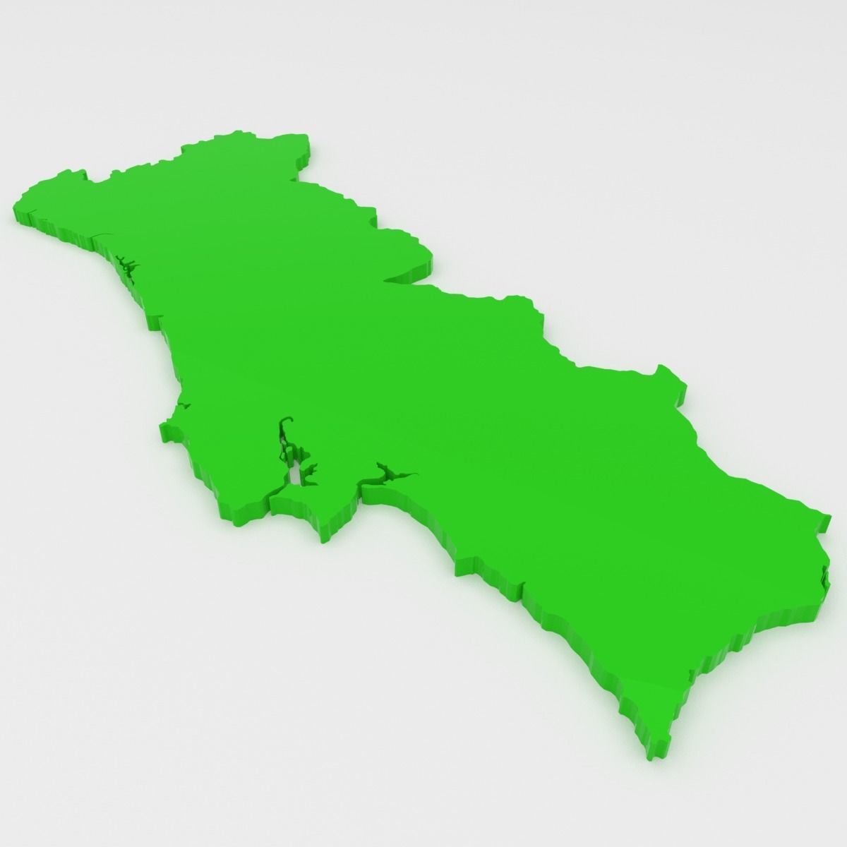 Map of Portugal Low-poly 3D model_2