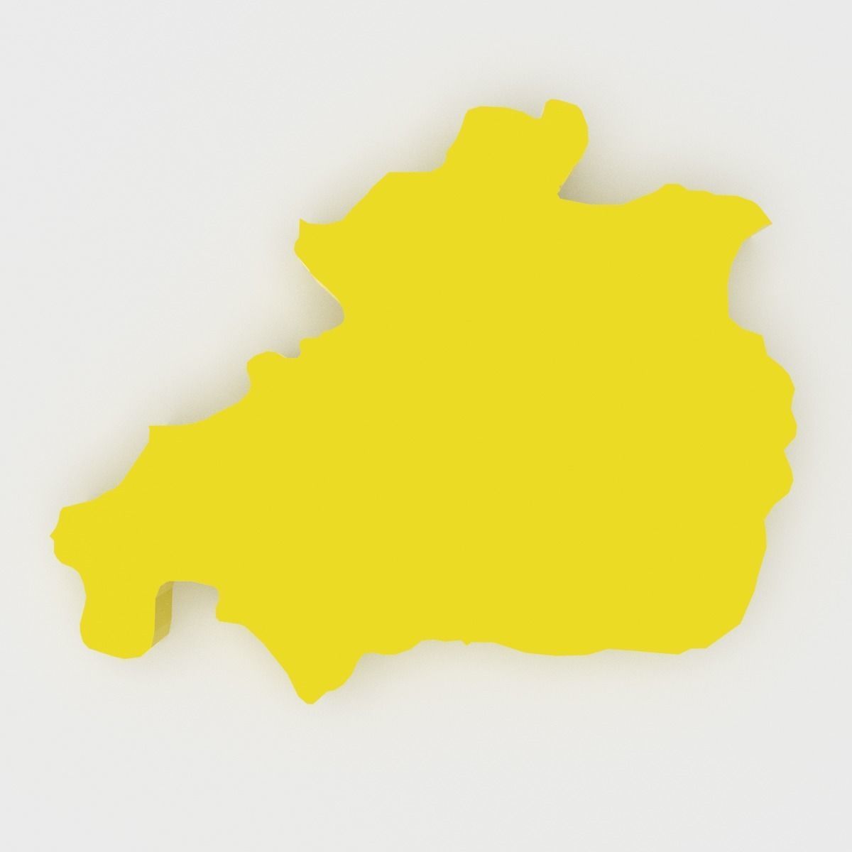 Map of Portugal Low-poly 3D model_14