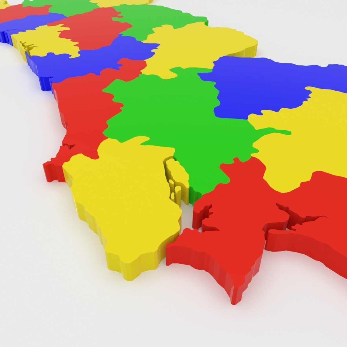 Map of Portugal Low-poly 3D model_4