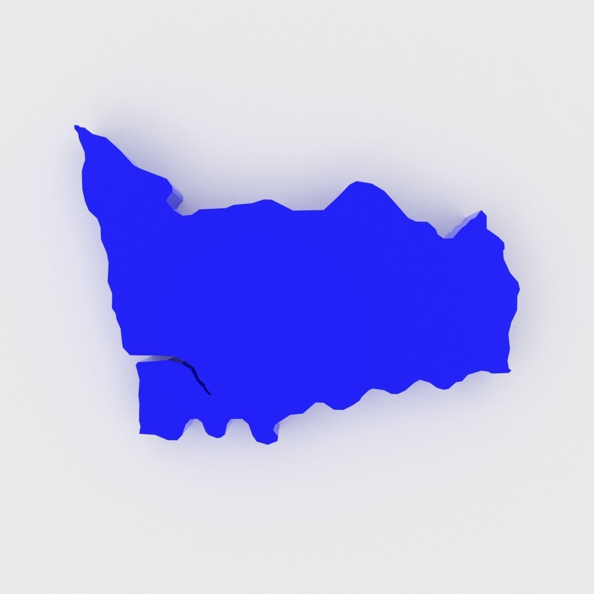 Map of Portugal Low-poly 3D model_17