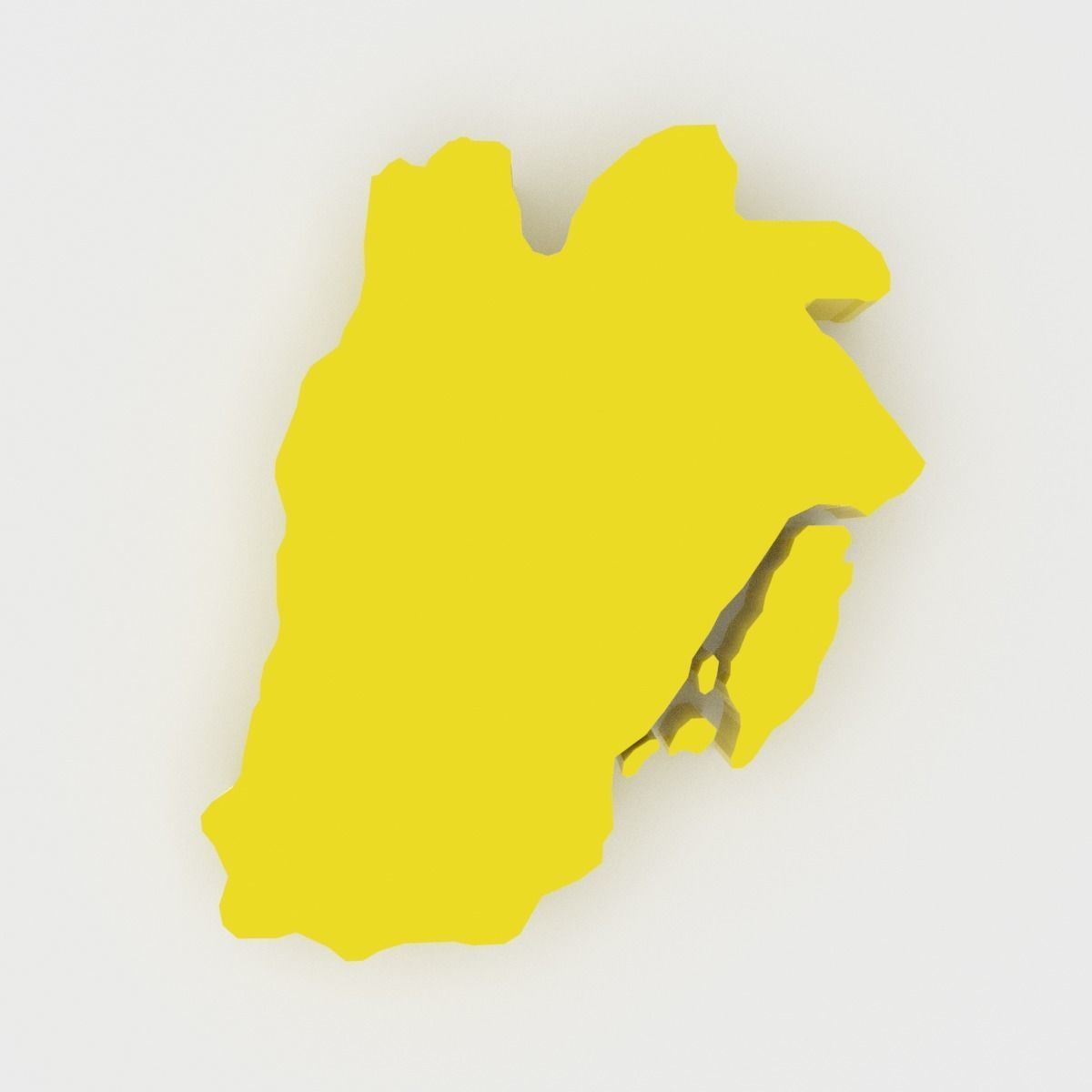 Map of Portugal Low-poly 3D model_12