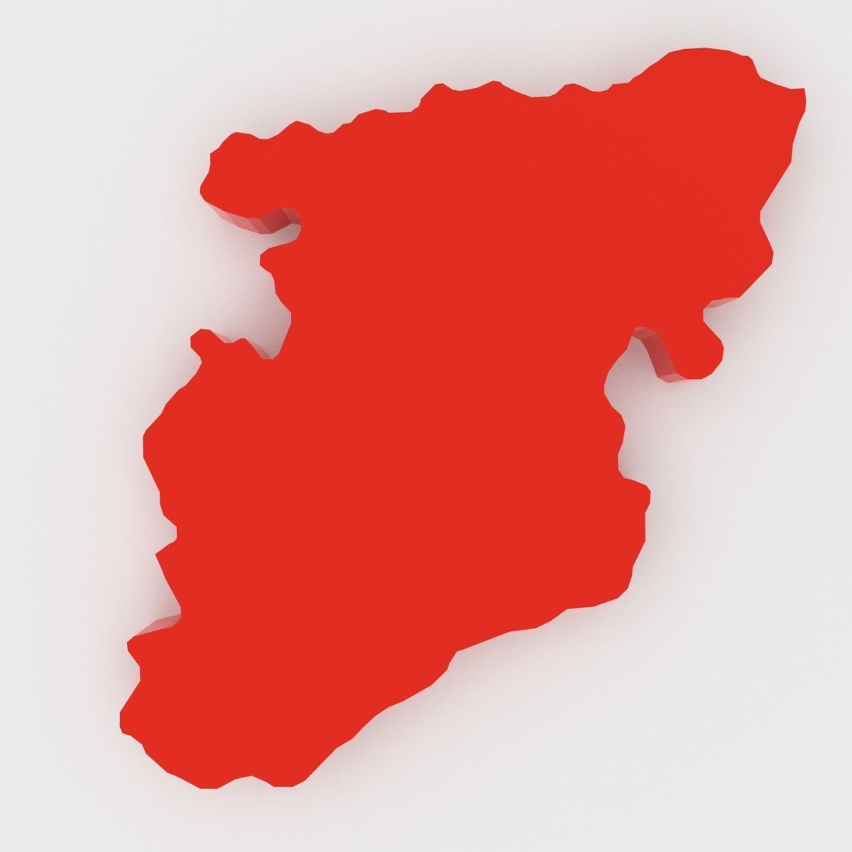 Map of Portugal Low-poly 3D model_23