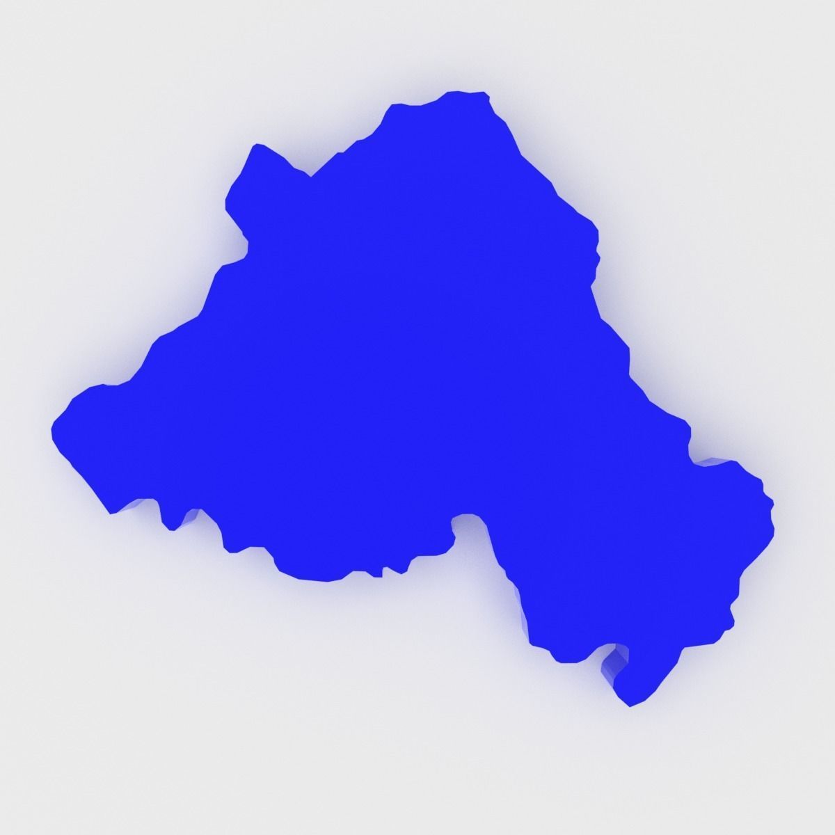 Map of Portugal Low-poly 3D model_9