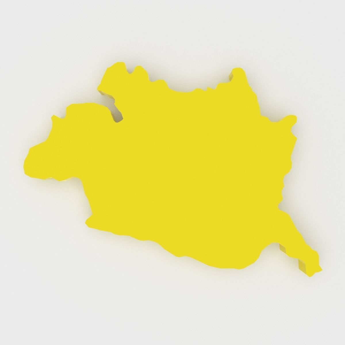 Map of Portugal Low-poly 3D model_10