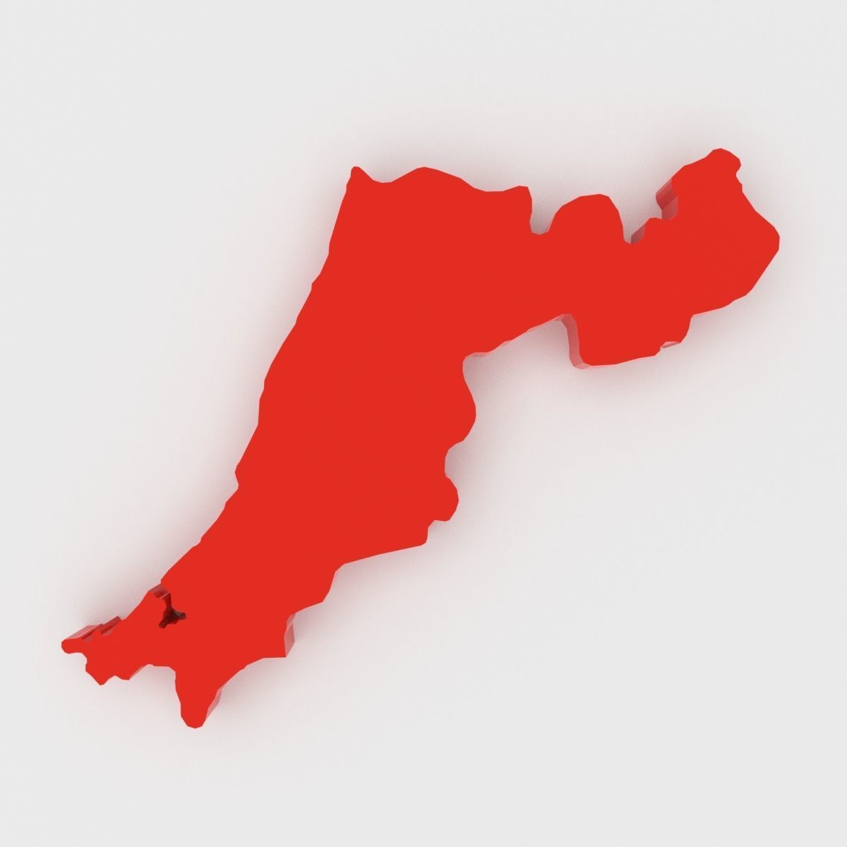 Map of Portugal Low-poly 3D model_16