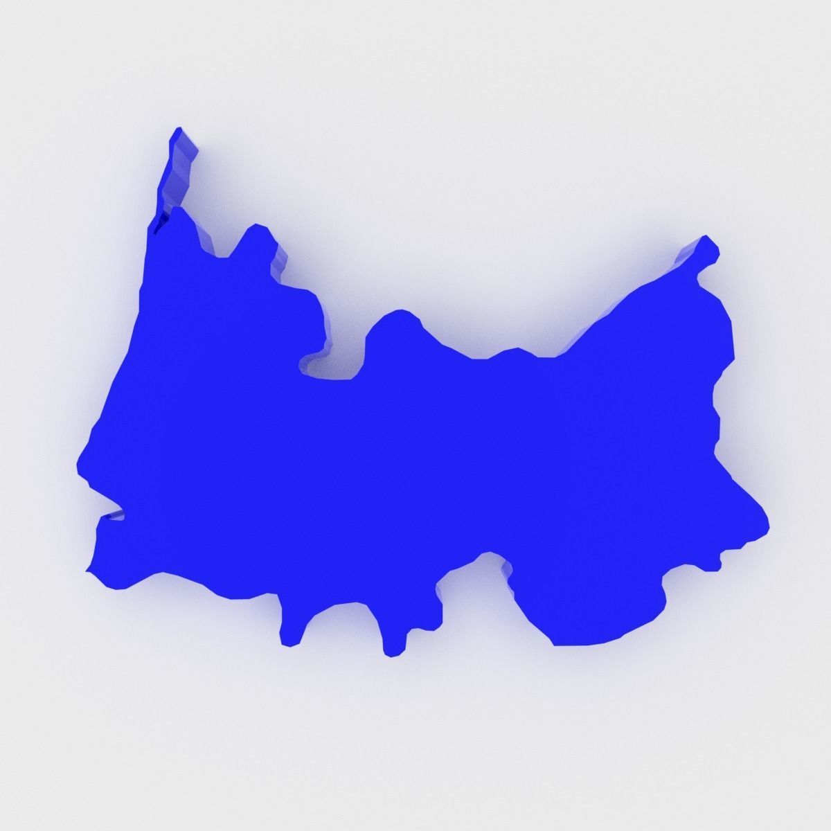 Map of Portugal Low-poly 3D model_7