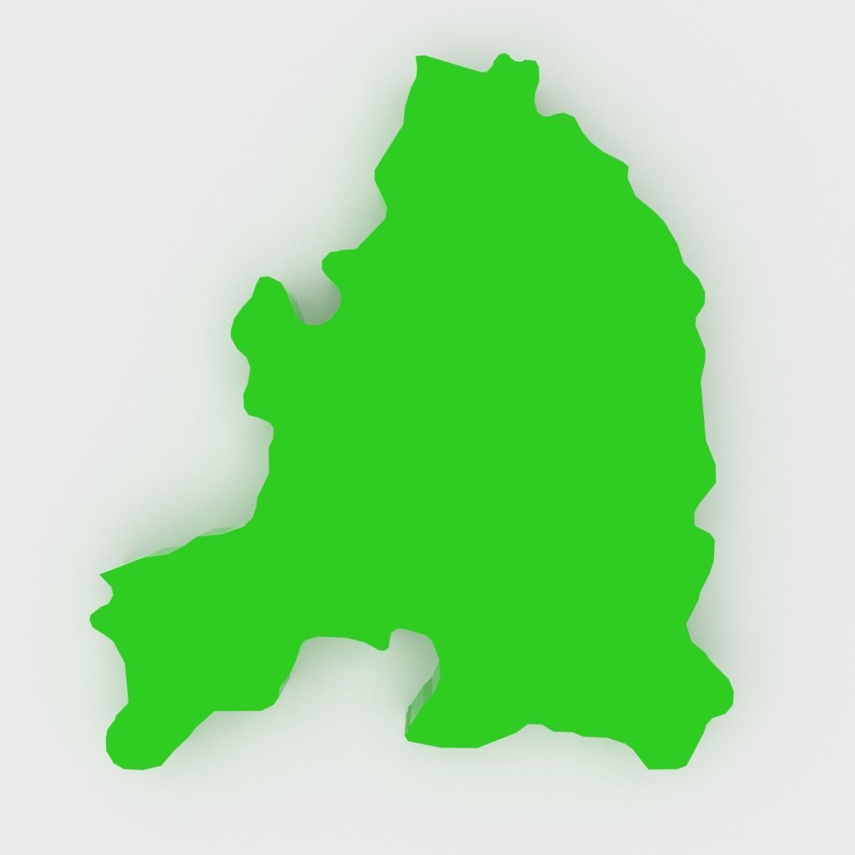 Map of Portugal Low-poly 3D model_8