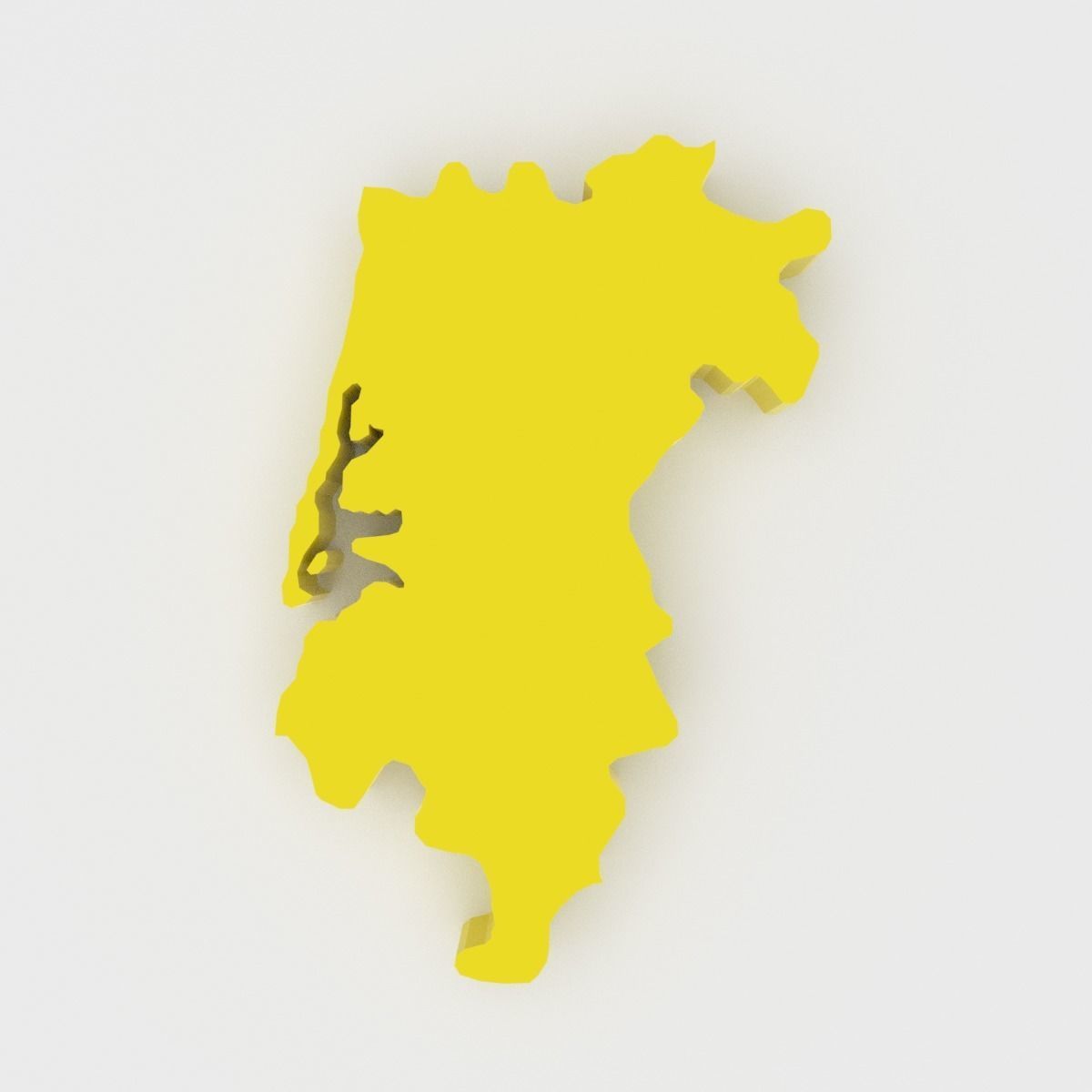 Map of Portugal Low-poly 3D model_20