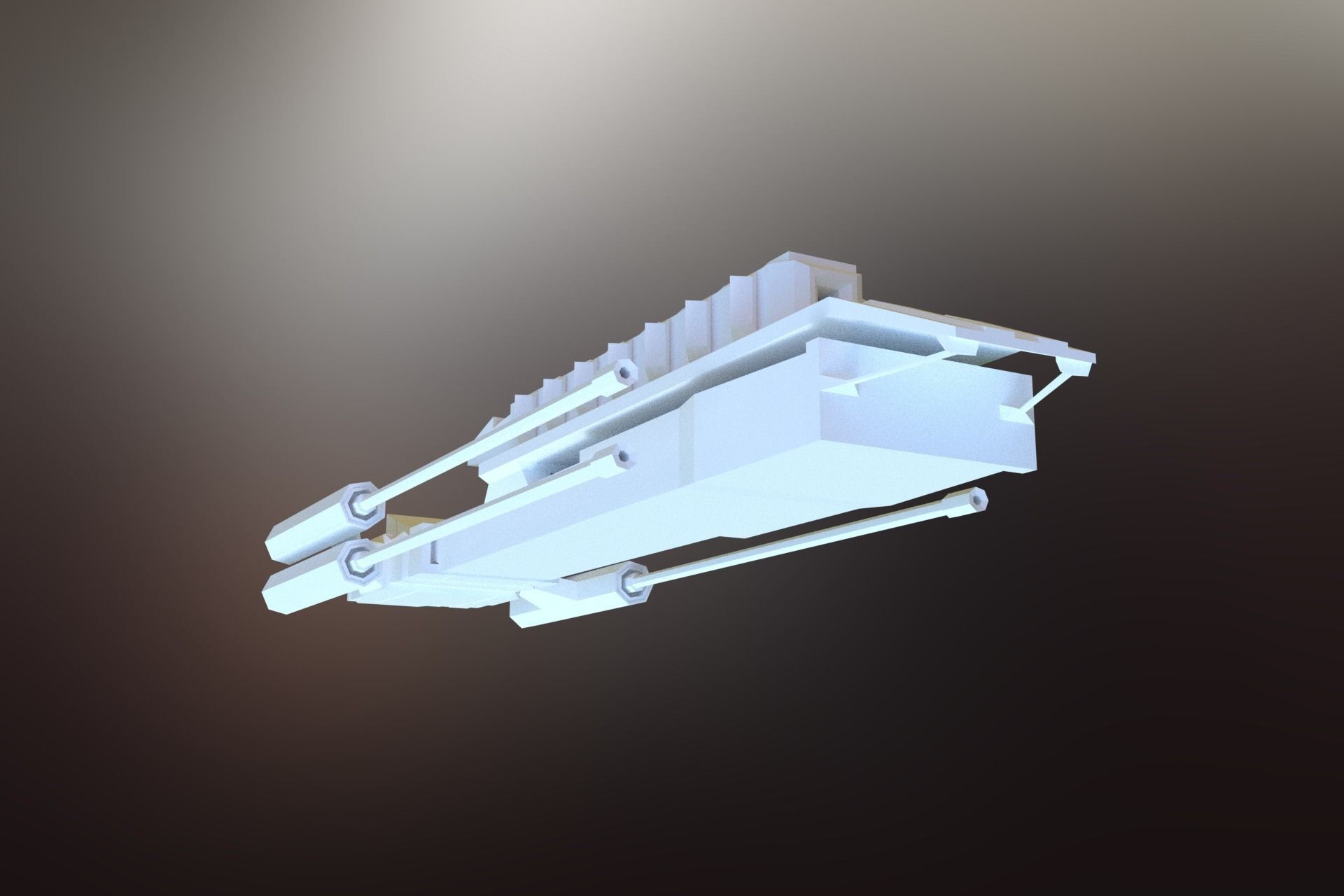6 Sci-Fi War spaceships collection Low-poly 3D model_4