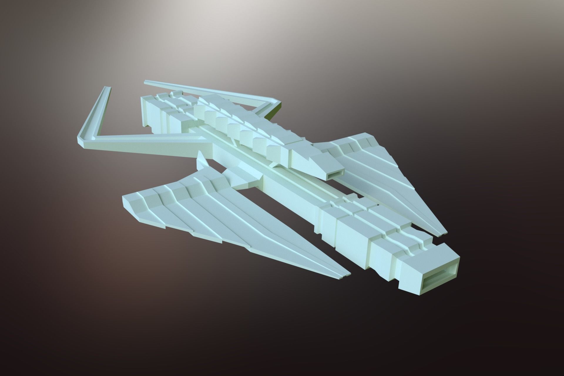 6 Sci-Fi War spaceships collection Low-poly 3D model_43