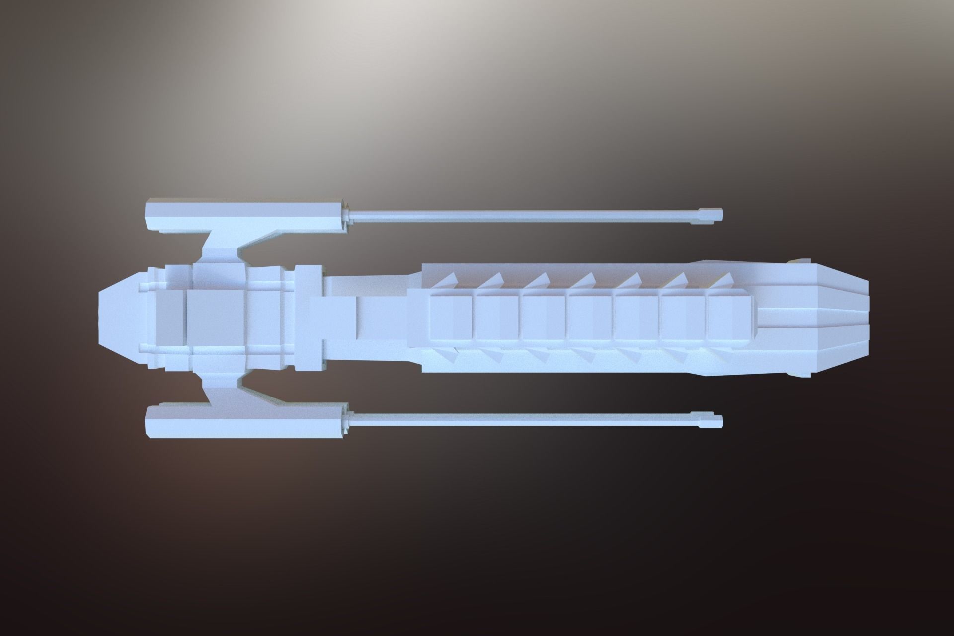 6 Sci-Fi War spaceships collection Low-poly 3D model_62