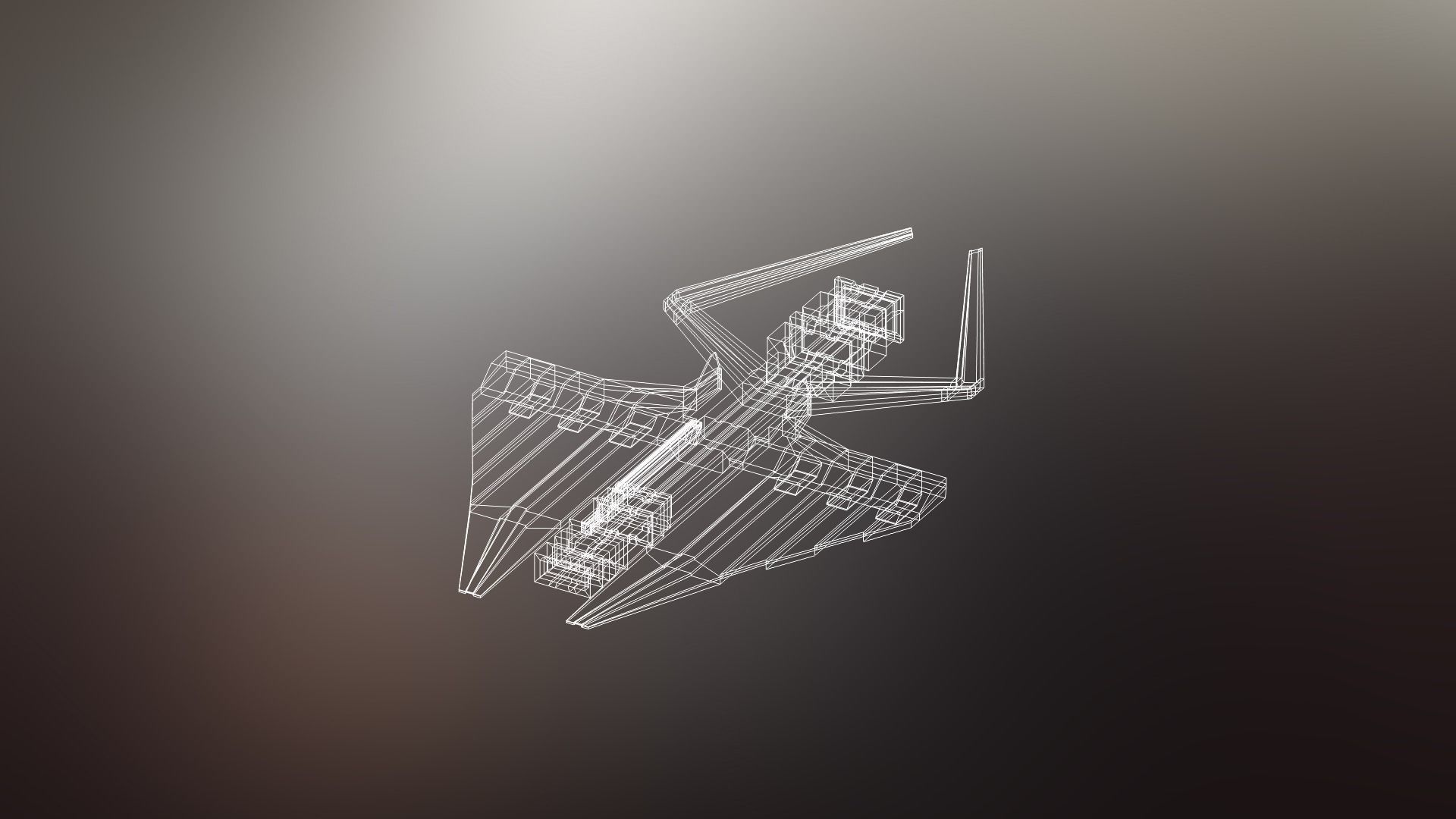 6 Sci-Fi War spaceships collection Low-poly 3D model_29