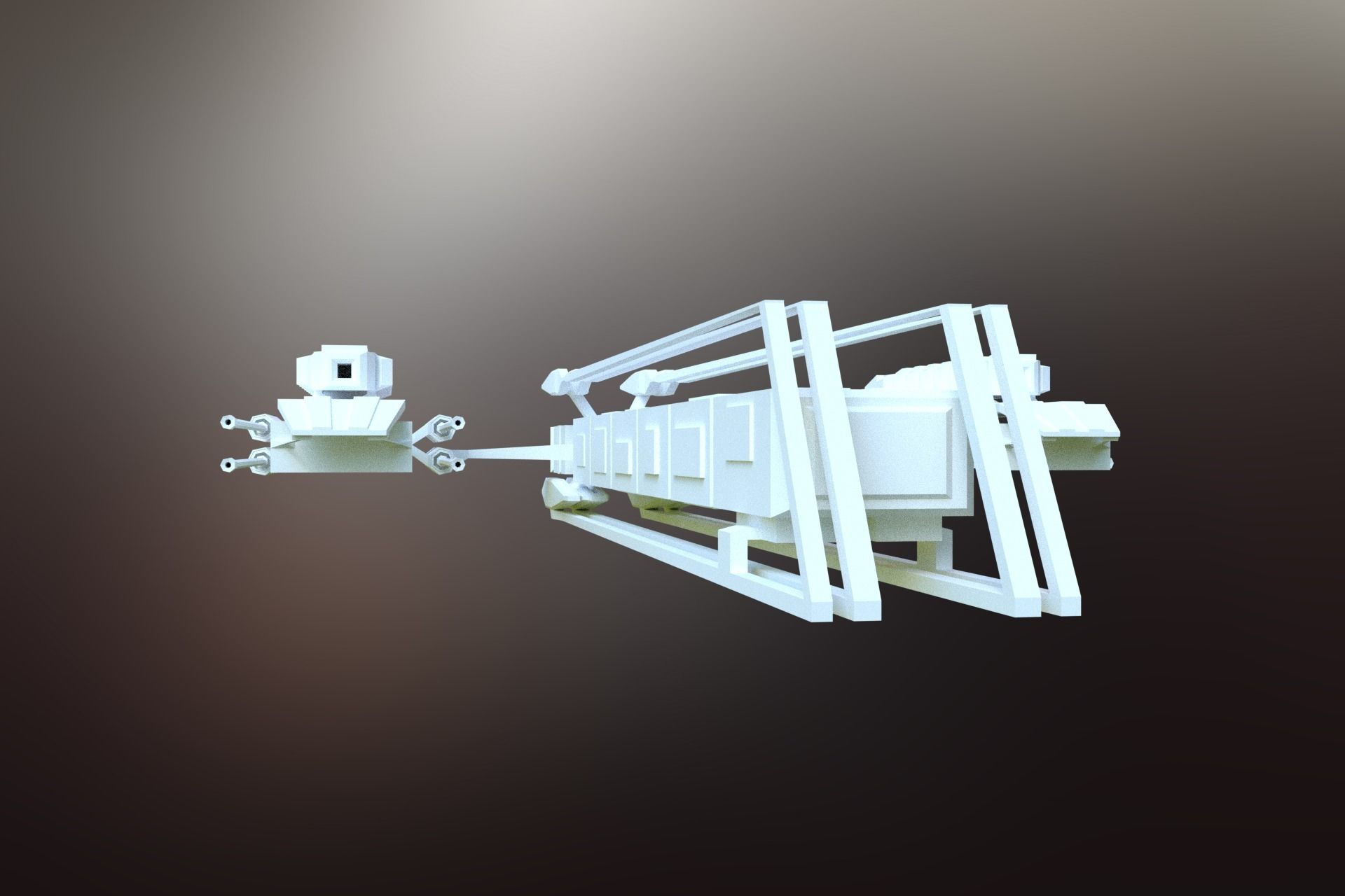 6 Sci-Fi War spaceships collection Low-poly 3D model_78