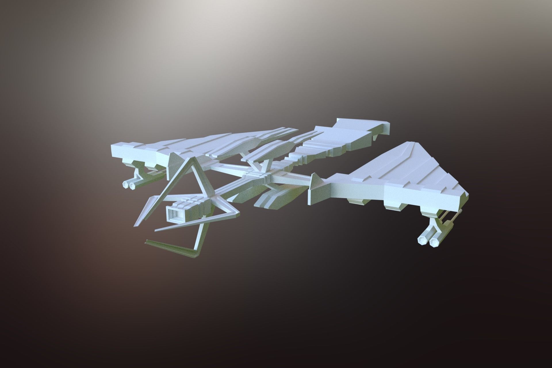 6 Sci-Fi War spaceships collection Low-poly 3D model_49