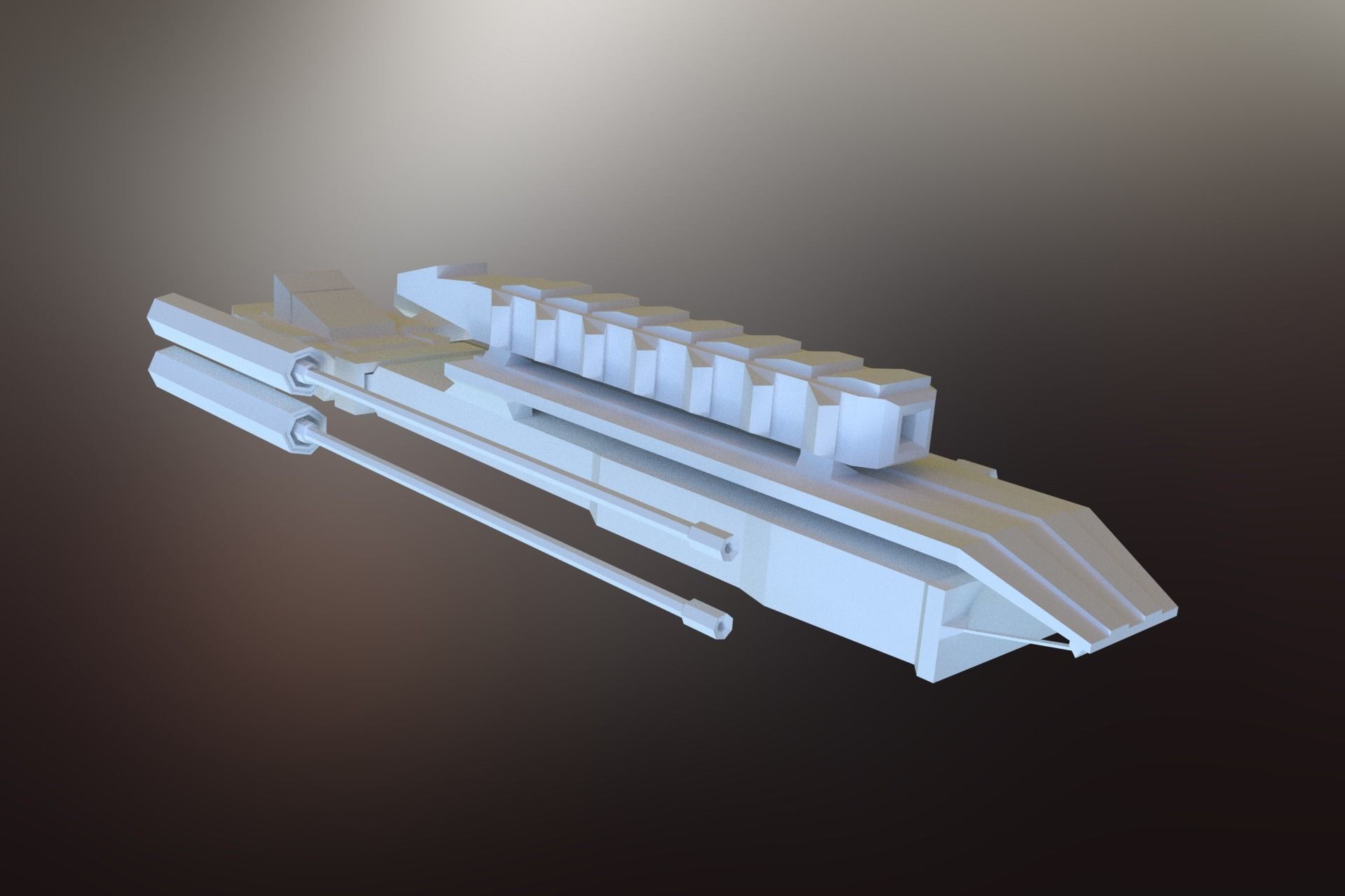 6 Sci-Fi War spaceships collection Low-poly 3D model_65