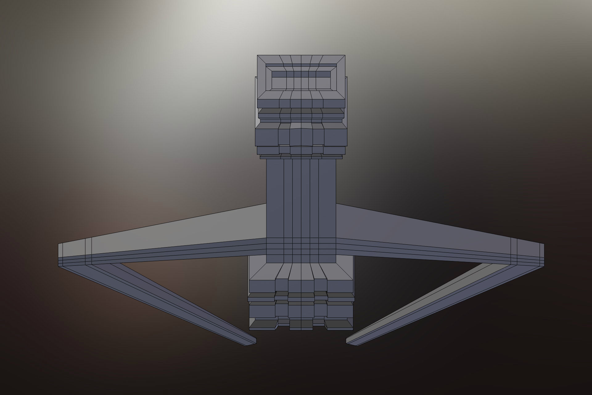 6 Sci-Fi War spaceships collection Low-poly 3D model_14