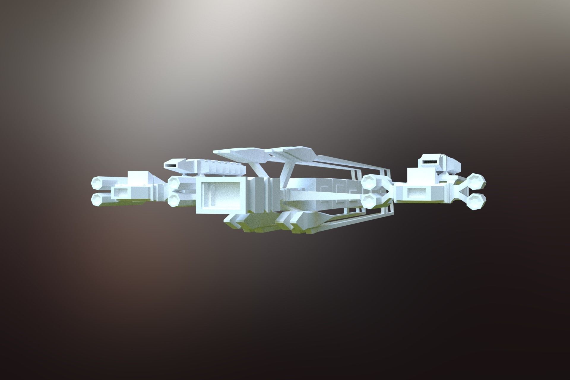 6 Sci-Fi War spaceships collection Low-poly 3D model_72