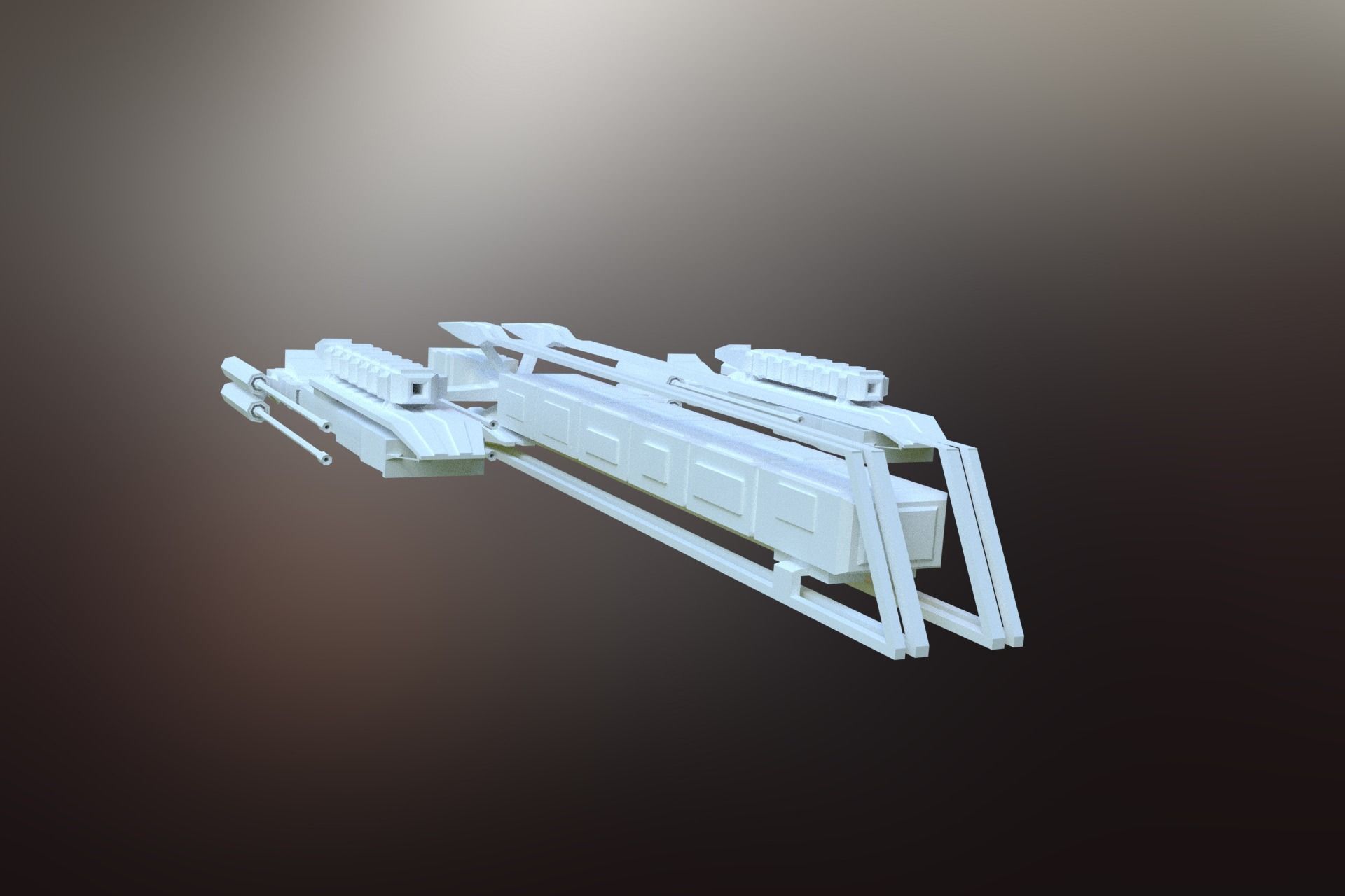 6 Sci-Fi War spaceships collection Low-poly 3D model_76