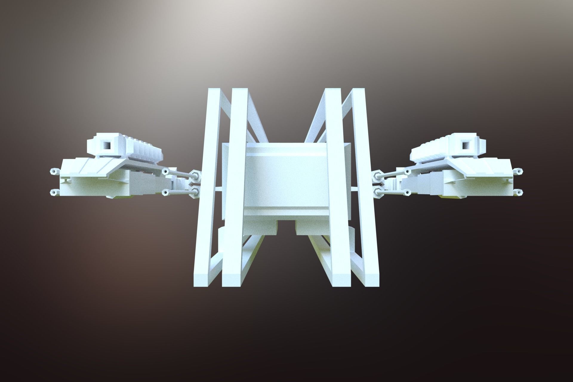 6 Sci-Fi War spaceships collection Low-poly 3D model_5