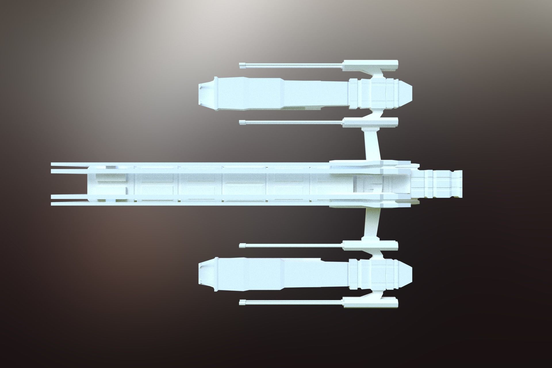 6 Sci-Fi War spaceships collection Low-poly 3D model_6