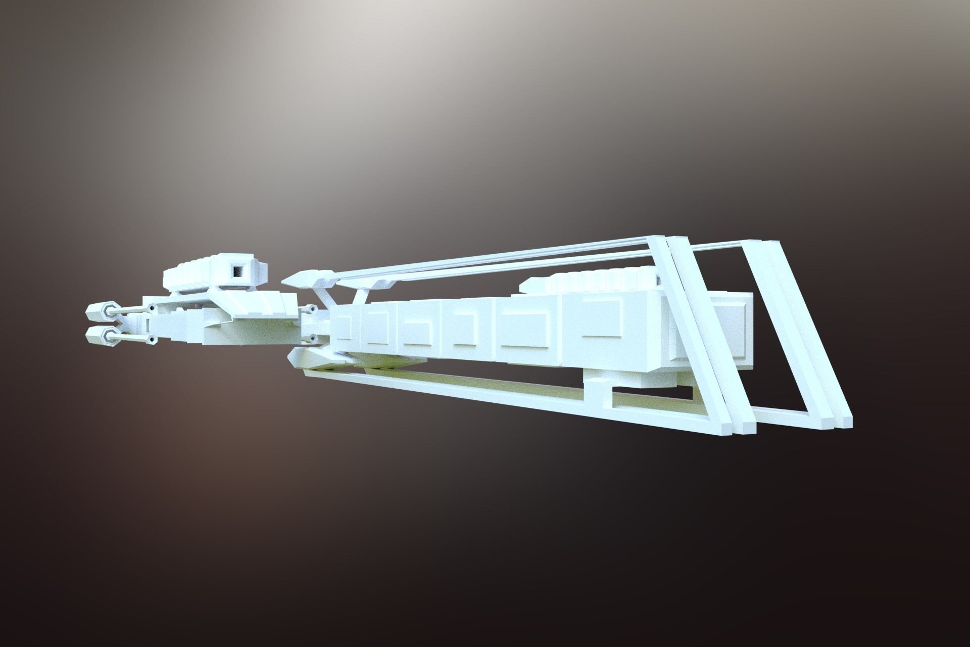 6 Sci-Fi War spaceships collection Low-poly 3D model_3