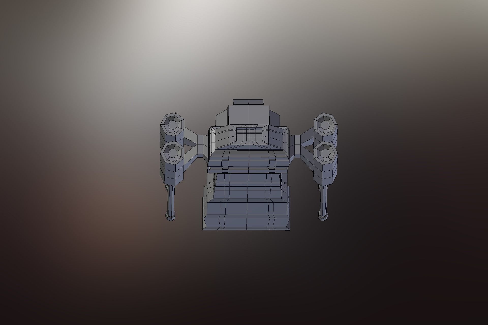 6 Sci-Fi War spaceships collection Low-poly 3D model_53