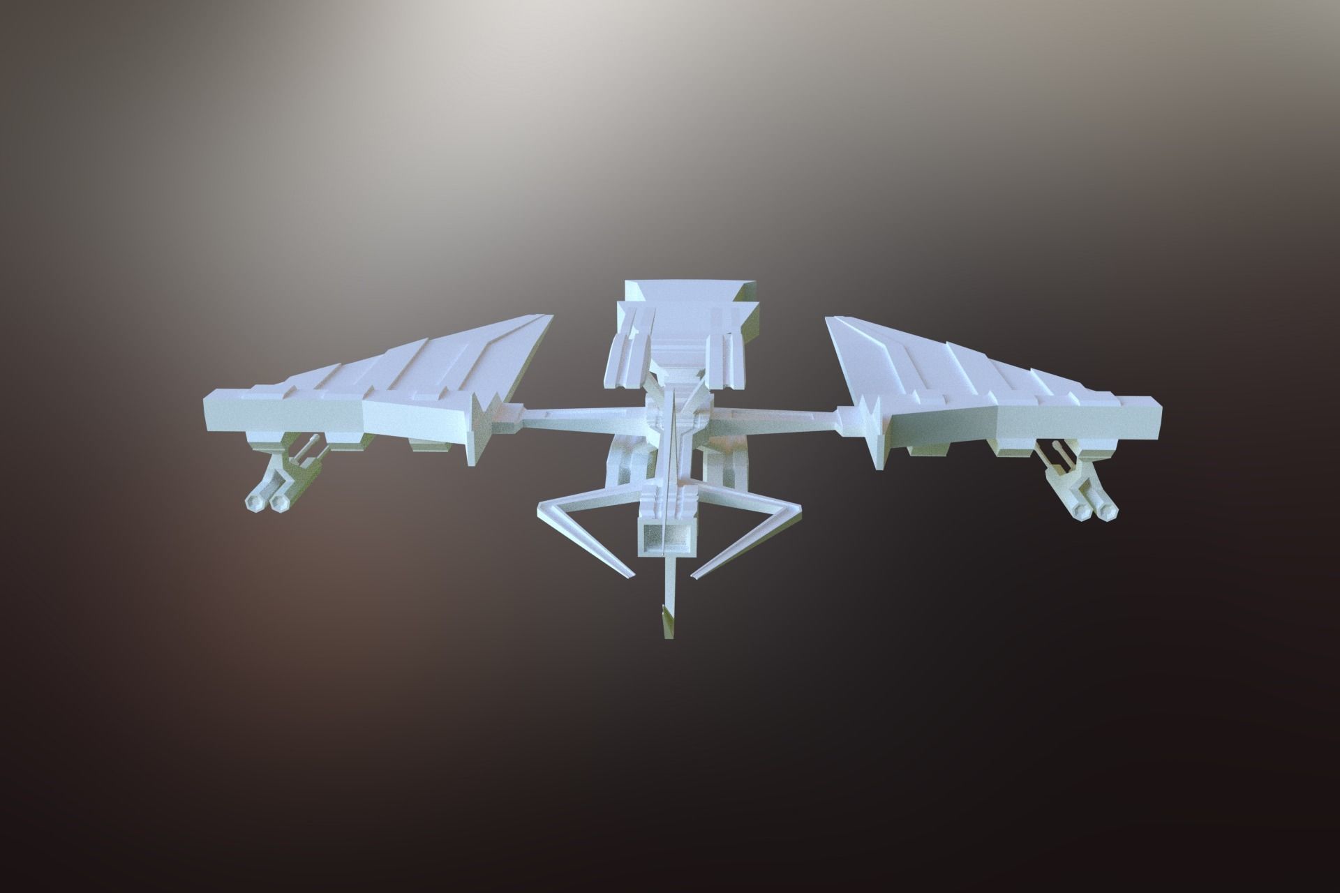 6 Sci-Fi War spaceships collection Low-poly 3D model_52