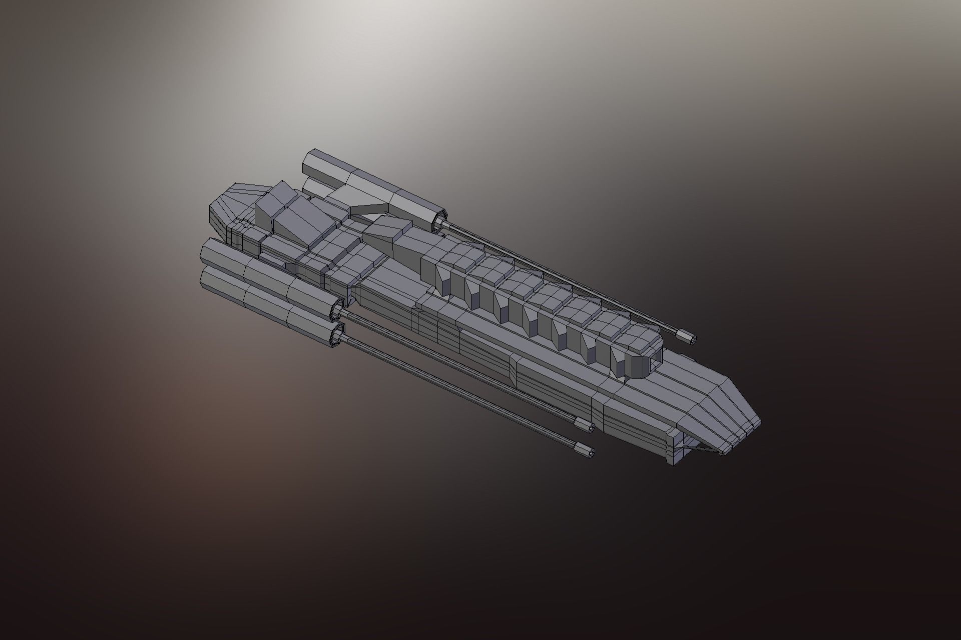 6 Sci-Fi War spaceships collection Low-poly 3D model_55
