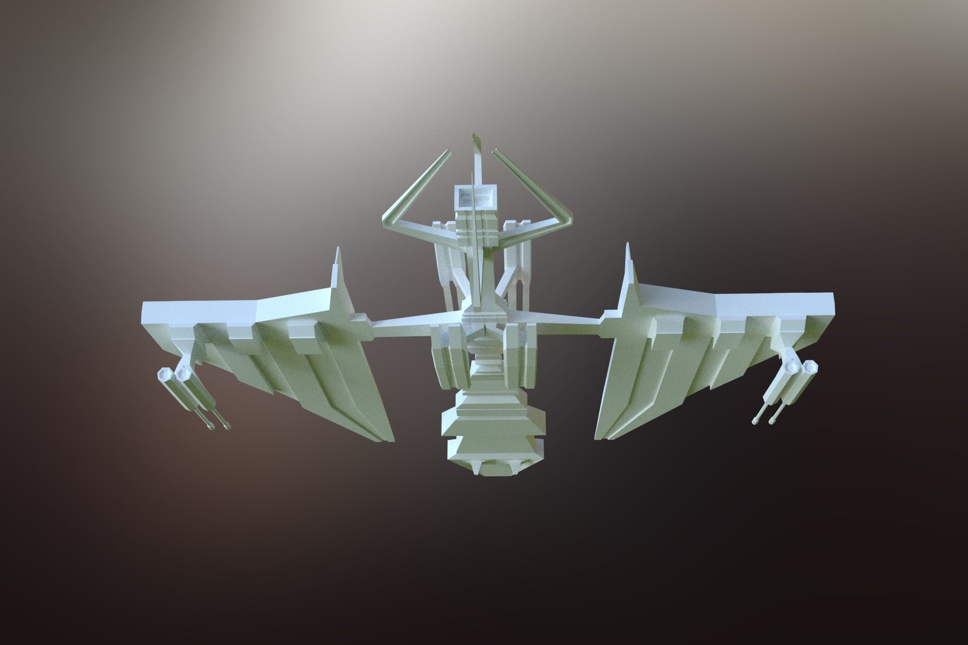 6 Sci-Fi War spaceships collection Low-poly 3D model_50