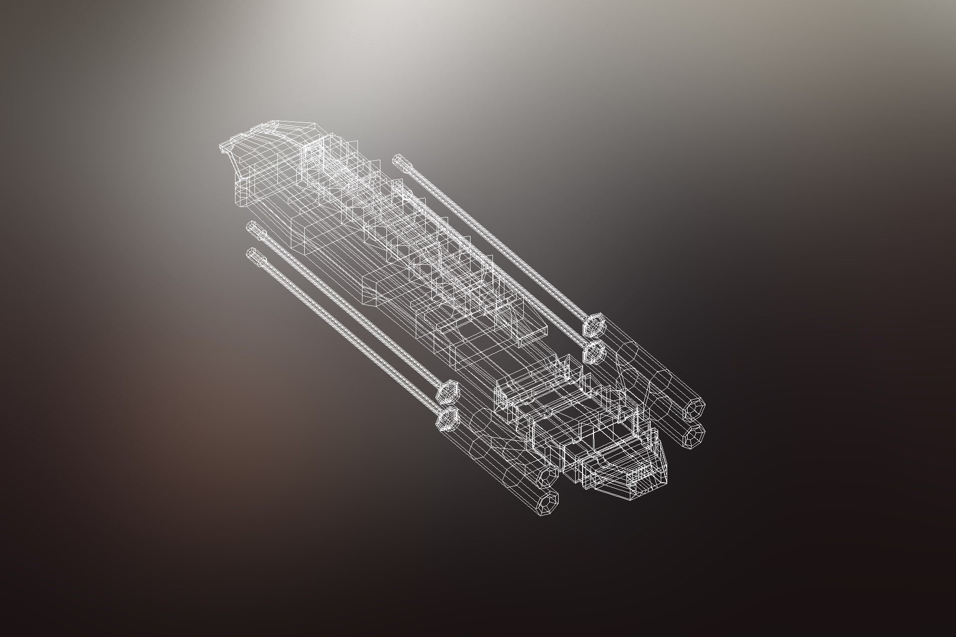 6 Sci-Fi War spaceships collection Low-poly 3D model_56