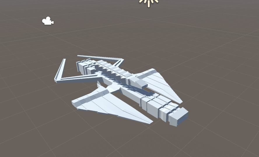 Sci-Fi War spacecraft Low-poly 3D model_34
