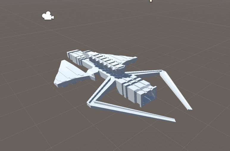 Sci-Fi War spacecraft Low-poly 3D model_33