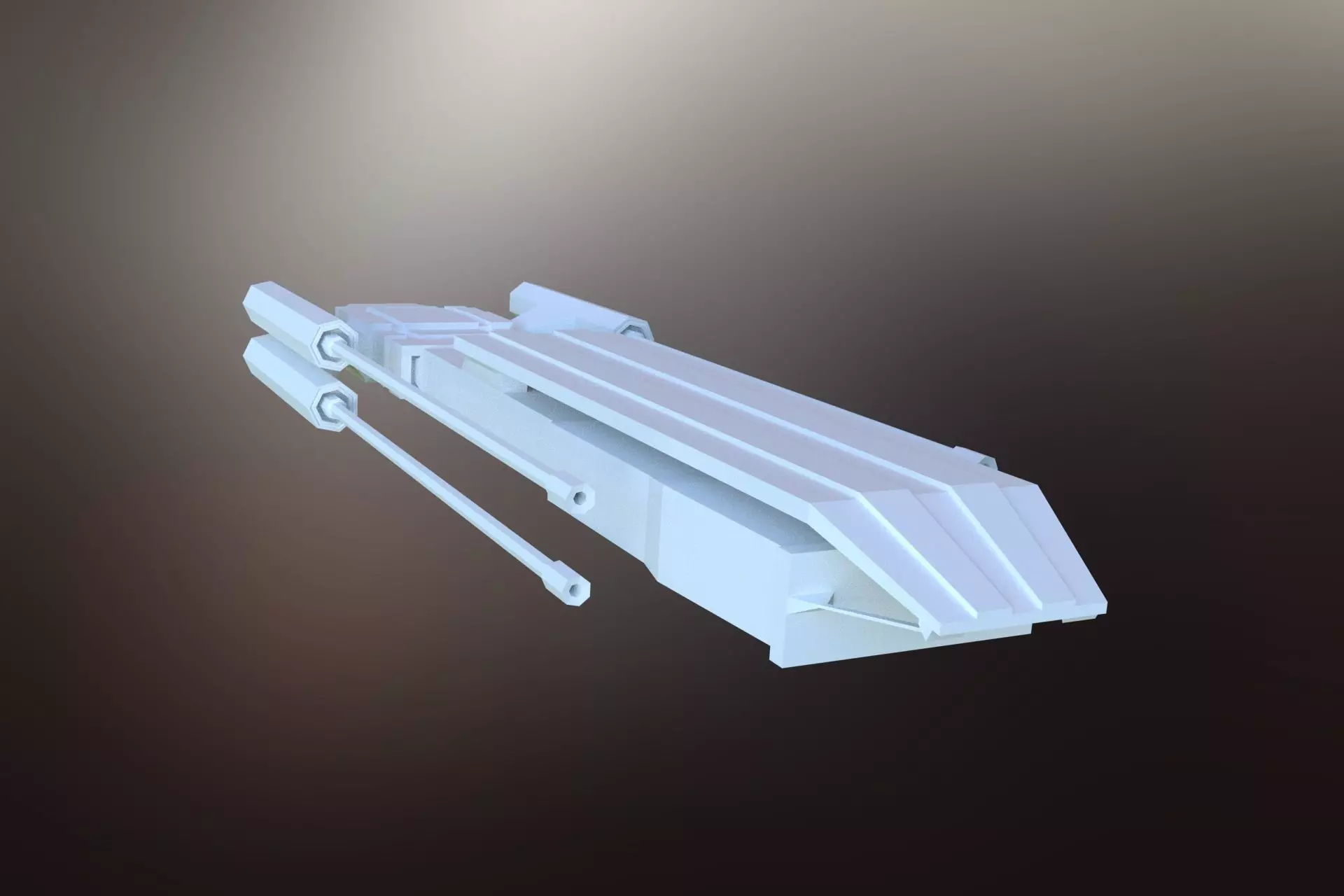 Sci-Fi War spaceship Low-poly 3D model
