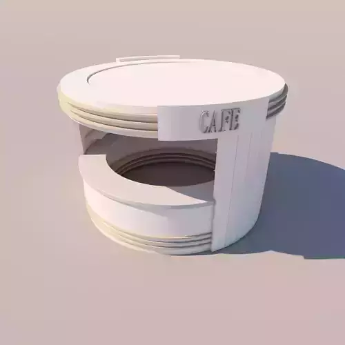 Simple Cafe Kiosk 3D model